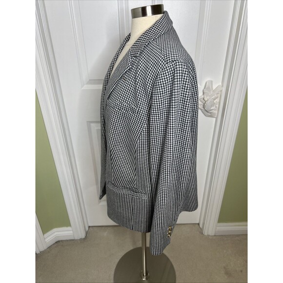 Talbots Woman Petite Aberdeen Blazer Jacket 22WP Houndstooth Career Work Wear - Picture 7 of 15